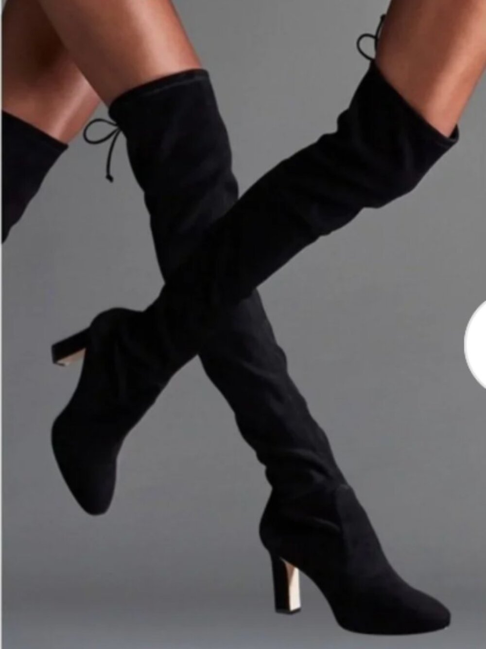 Stuart Weitzman Women's Over-The-Knee Suede Boot Black Size 6.5 with Box